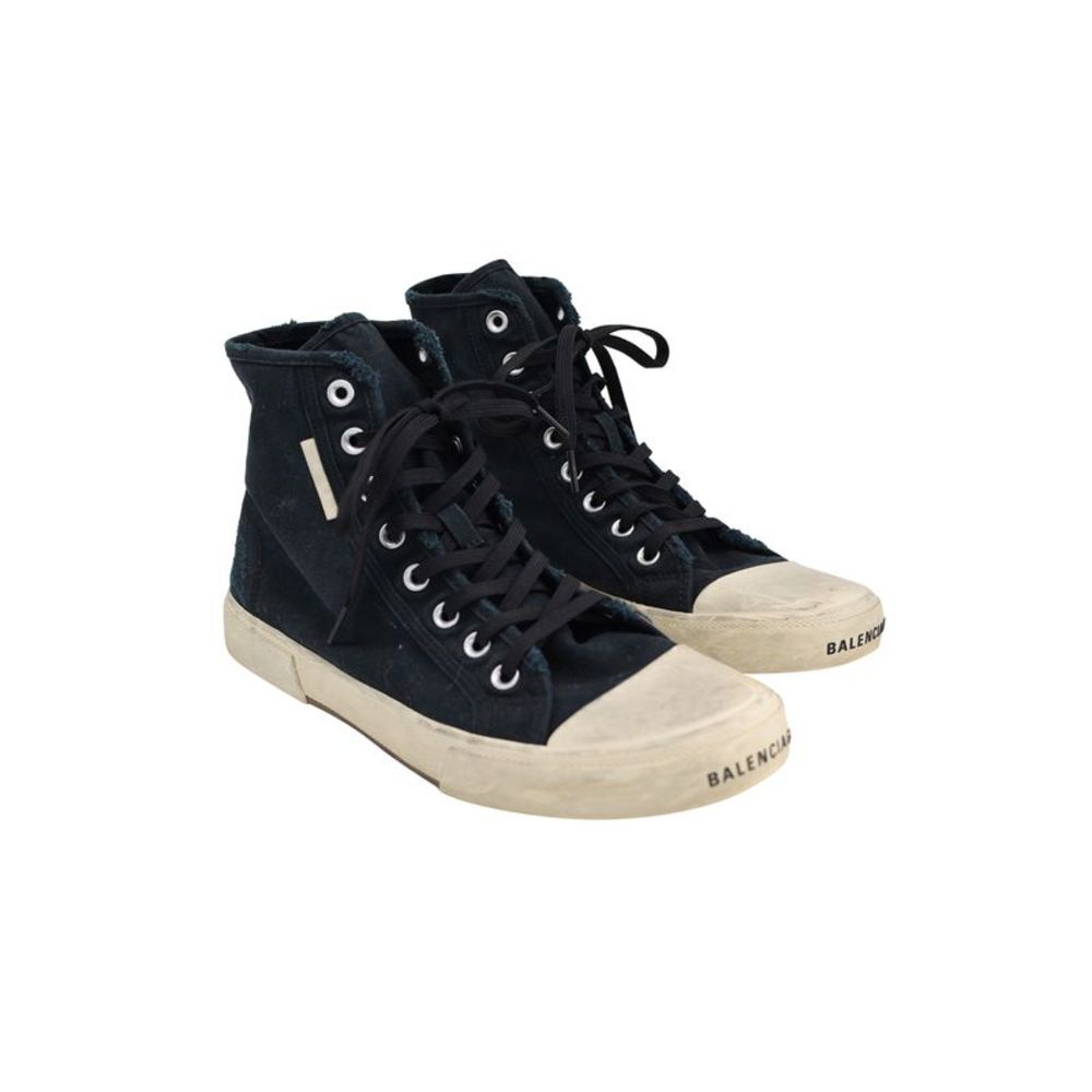Balenciaga Paris High Top Sneakers in Black Canvas - Picture 6 of 10